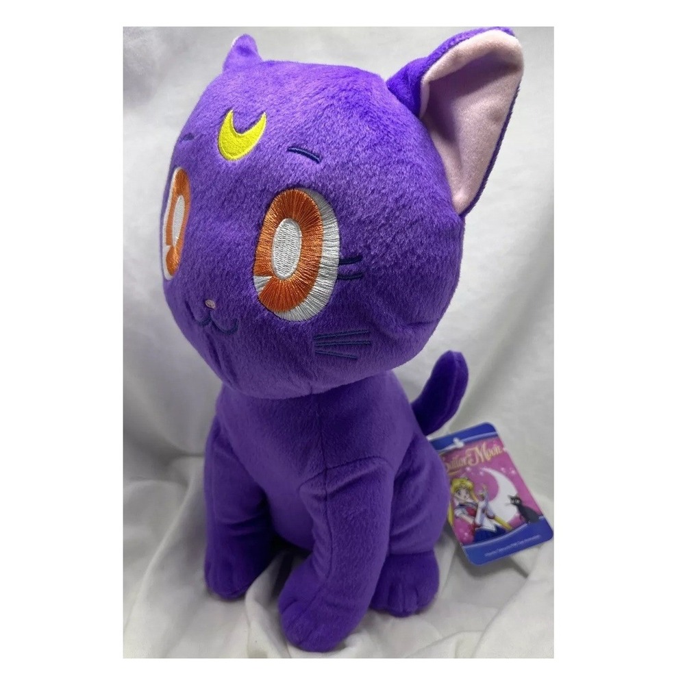 Sailor Moon Luna Purple Cat Plush Toy Anime Collectible New with Tags